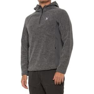 Spyder Boundless | NWT Gray on Gray Quarter Zip Pullover Hoodie Sweatshirt